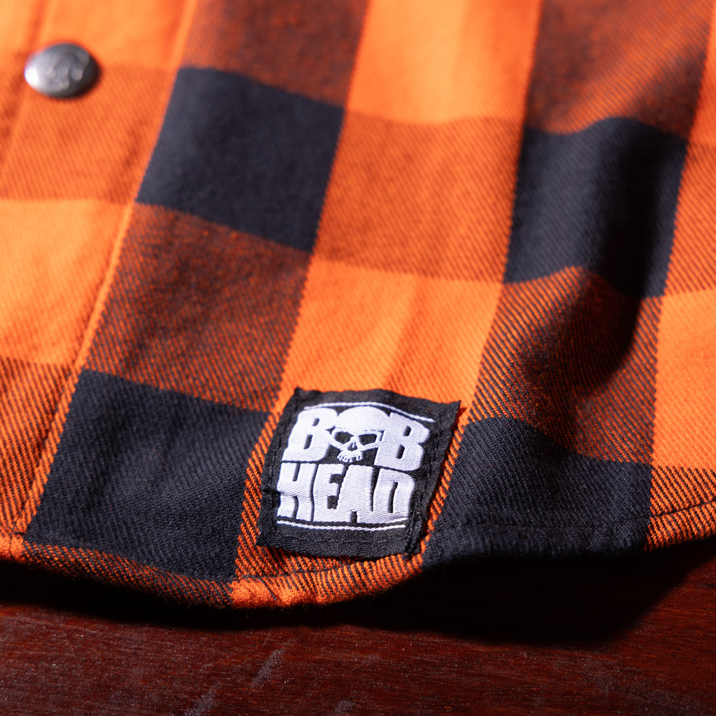 BOBHEAD - Casual County Shirt Orange/Black