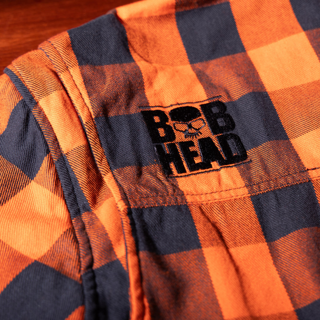 BOBHEAD - Casual County Shirt Orange/Black