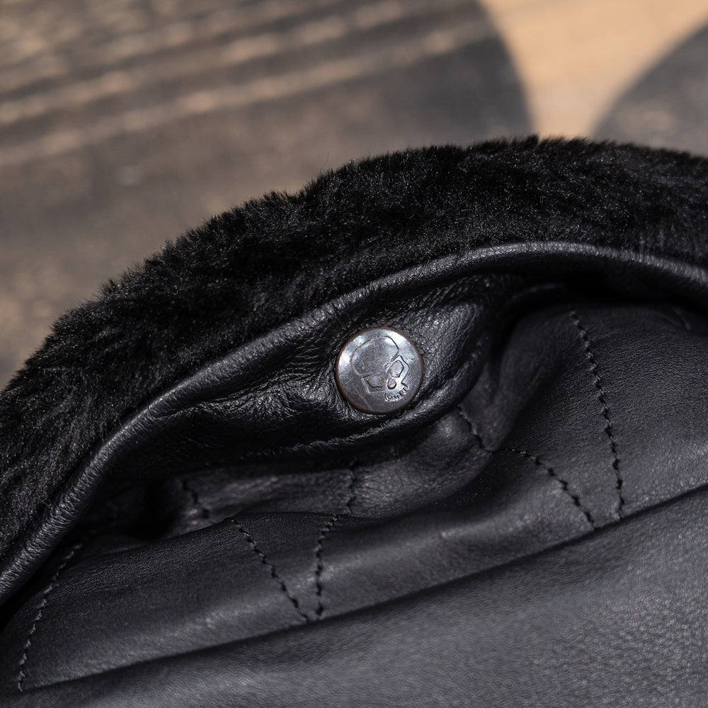 BOBHEAD - Protective Leather Jacket Bomber Black