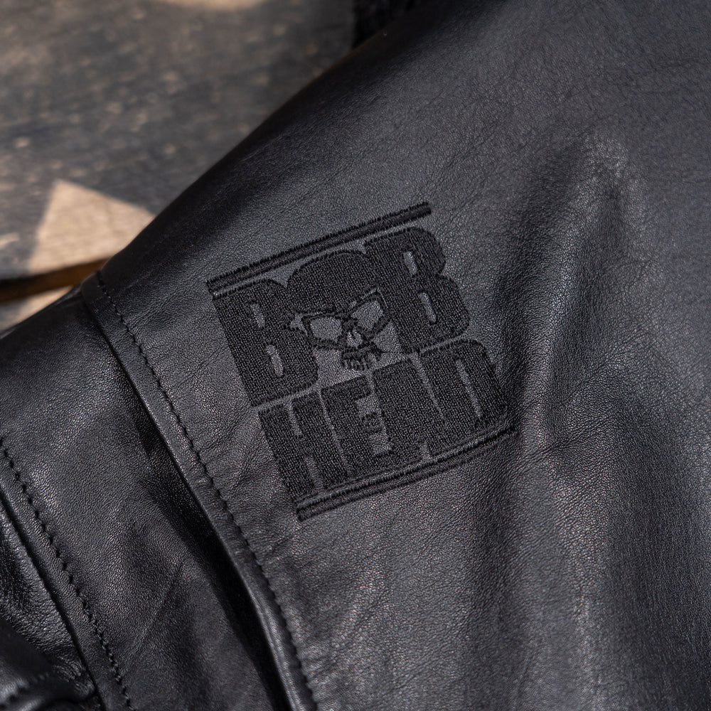 BOBHEAD - Protective Leather Jacket Bomber Black