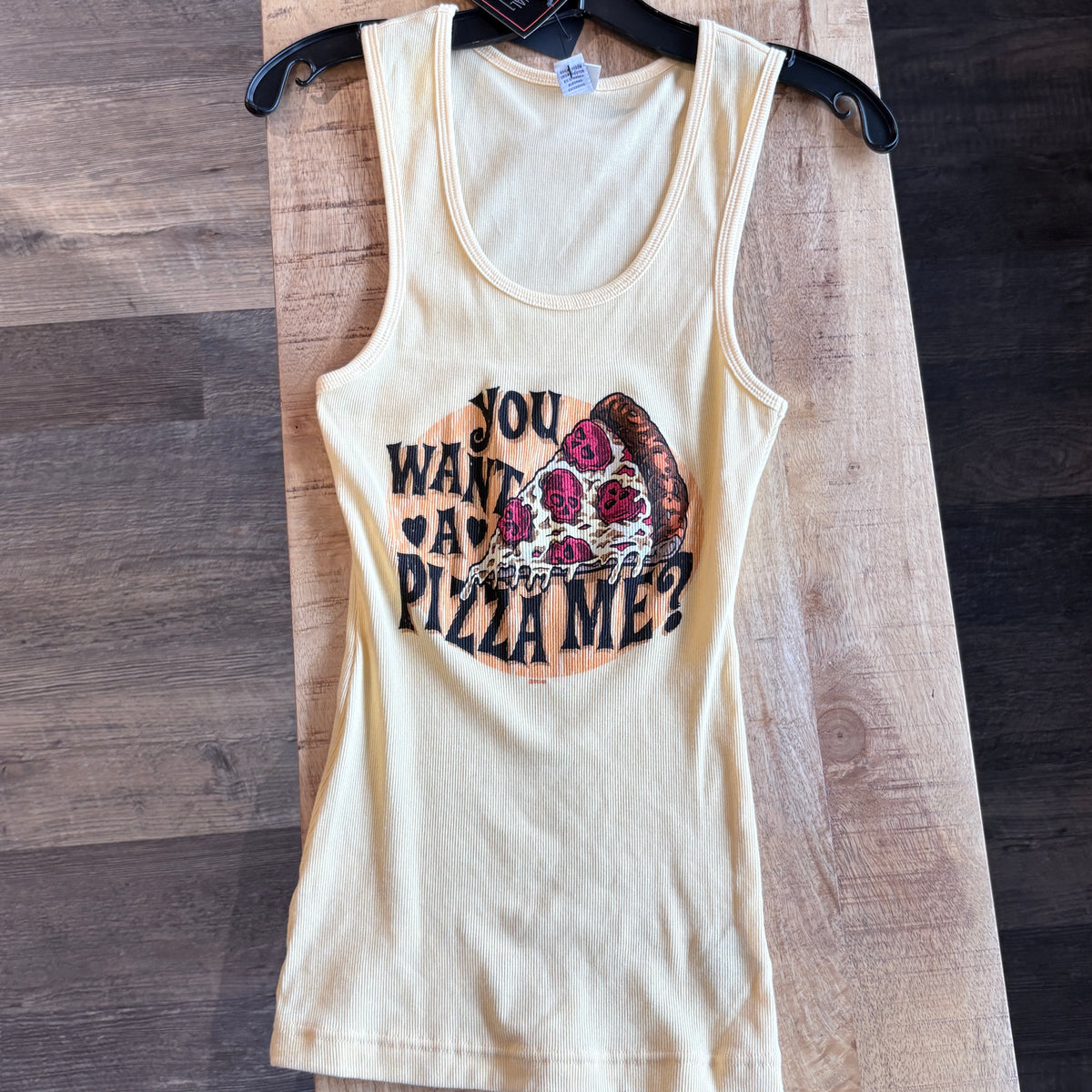 T-Shirt - Ladies TT A Pizza Me - Yellow