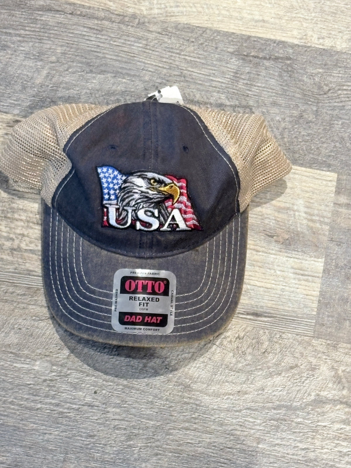 Trucker Hat - Eagle Head Flag USA