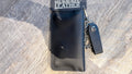 Wallet - Men's Black Naked Leather Tri-Fold/Chain 12"