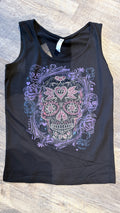 T-Shirt - Ladies TT Sugar Skull Bling - Black