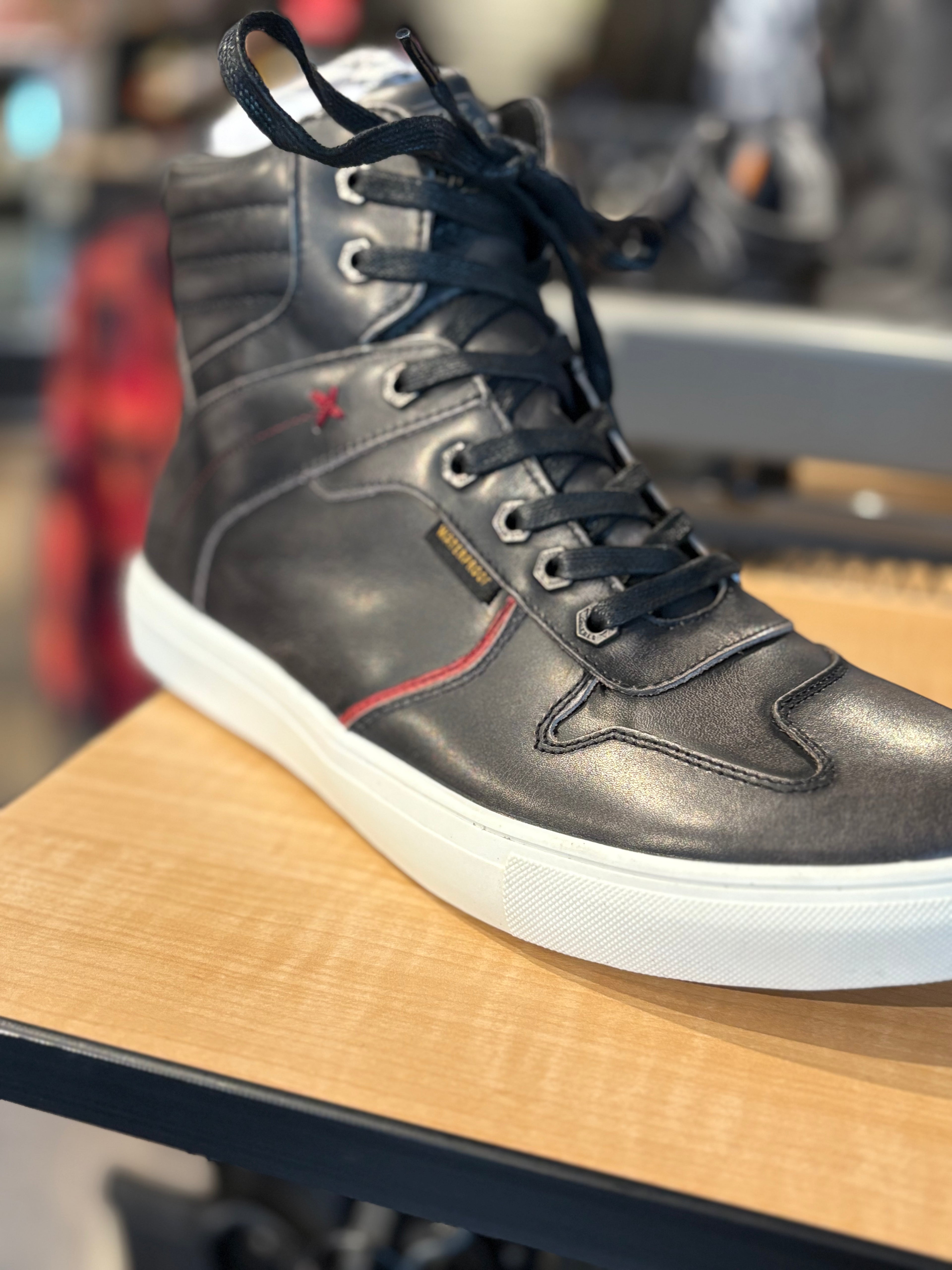 Sneaker - Men's Street Riding Shift Protection/Ankle Support/Waterproof Hi Top  - Grey