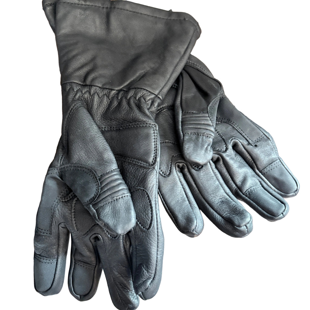 Gloves - Men's Gauntlet Thermal Lined Deerskin Motorcycle Gloves 110176