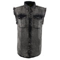 Shirt - Men's Classic Frayed Sleeveless - Black