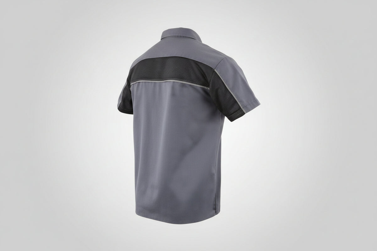 Shirt - Men's Mechanic SS With Pocket Grey/Black