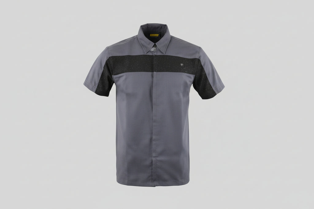 Shirt - Men's Mechanic SS With Pocket Grey/Black
