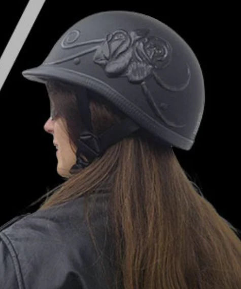 BA-ROS-BADASS Helmet - Rose Tattoo